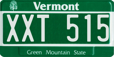 VT license plate XXT515