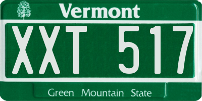 VT license plate XXT517