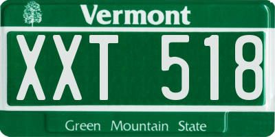 VT license plate XXT518
