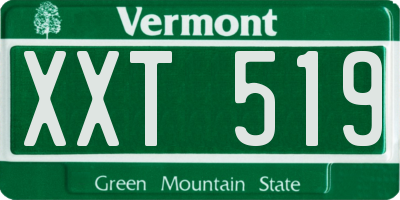 VT license plate XXT519