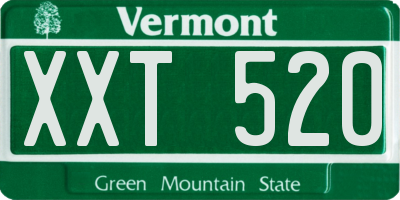 VT license plate XXT520