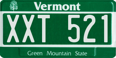 VT license plate XXT521