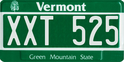 VT license plate XXT525