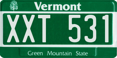 VT license plate XXT531