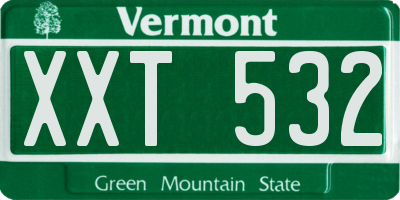 VT license plate XXT532