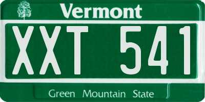 VT license plate XXT541