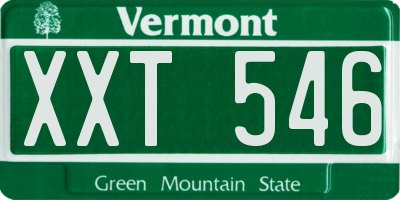 VT license plate XXT546