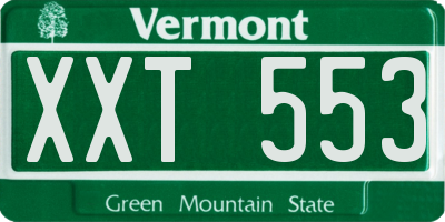 VT license plate XXT553