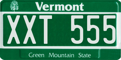 VT license plate XXT555