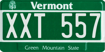 VT license plate XXT557