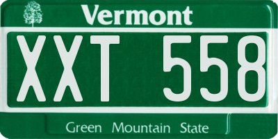 VT license plate XXT558