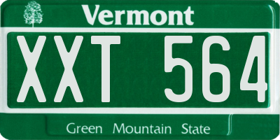 VT license plate XXT564
