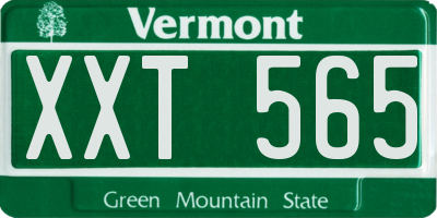 VT license plate XXT565