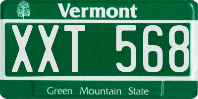 VT license plate XXT568