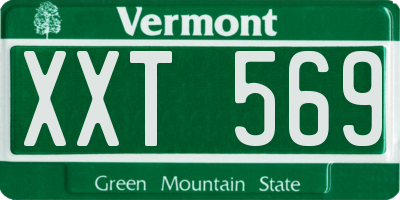 VT license plate XXT569