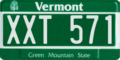 VT license plate XXT571