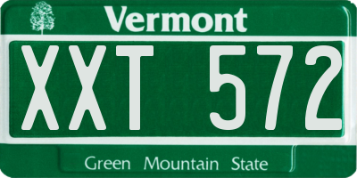 VT license plate XXT572