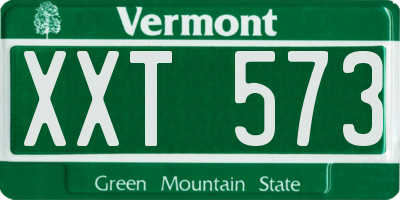VT license plate XXT573