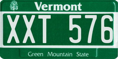 VT license plate XXT576