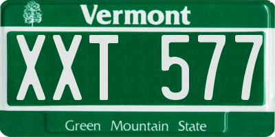 VT license plate XXT577