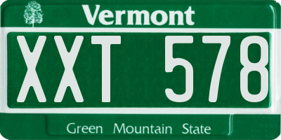 VT license plate XXT578