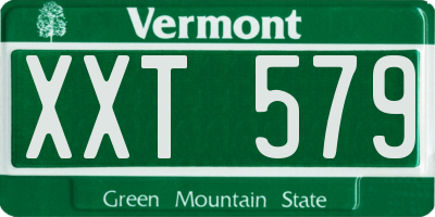 VT license plate XXT579