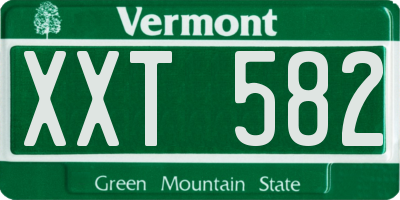 VT license plate XXT582
