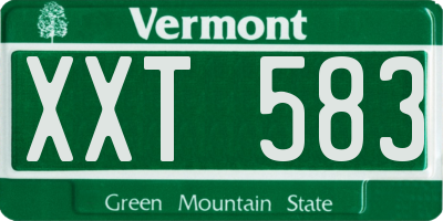 VT license plate XXT583