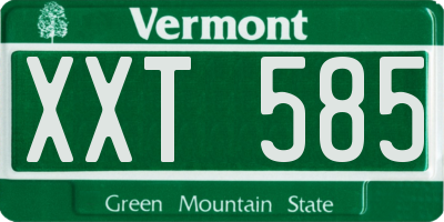 VT license plate XXT585