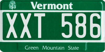 VT license plate XXT586