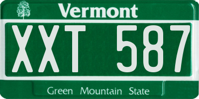 VT license plate XXT587
