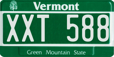 VT license plate XXT588