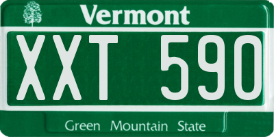 VT license plate XXT590