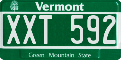 VT license plate XXT592