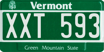VT license plate XXT593