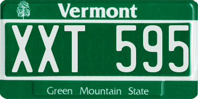 VT license plate XXT595
