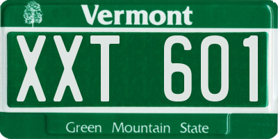 VT license plate XXT601