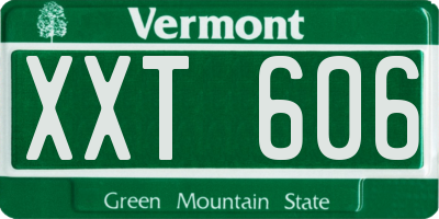 VT license plate XXT606