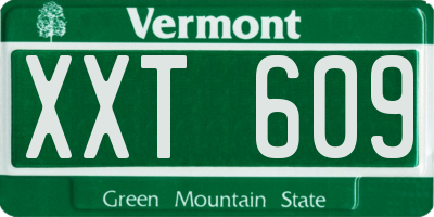 VT license plate XXT609