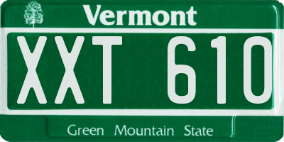 VT license plate XXT610