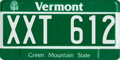VT license plate XXT612