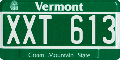 VT license plate XXT613