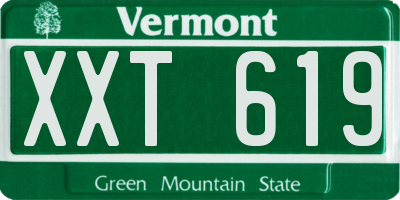 VT license plate XXT619