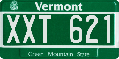 VT license plate XXT621