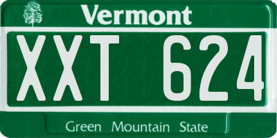 VT license plate XXT624
