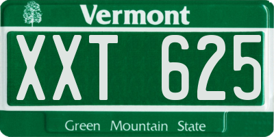 VT license plate XXT625