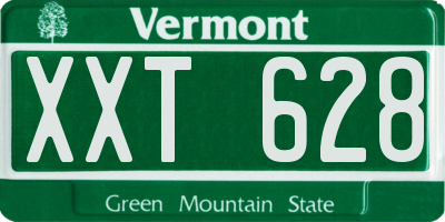 VT license plate XXT628