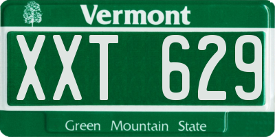 VT license plate XXT629
