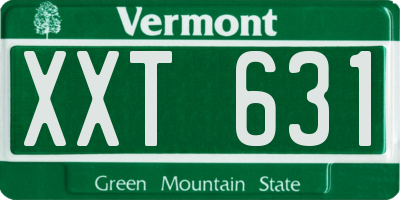 VT license plate XXT631