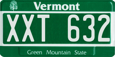 VT license plate XXT632